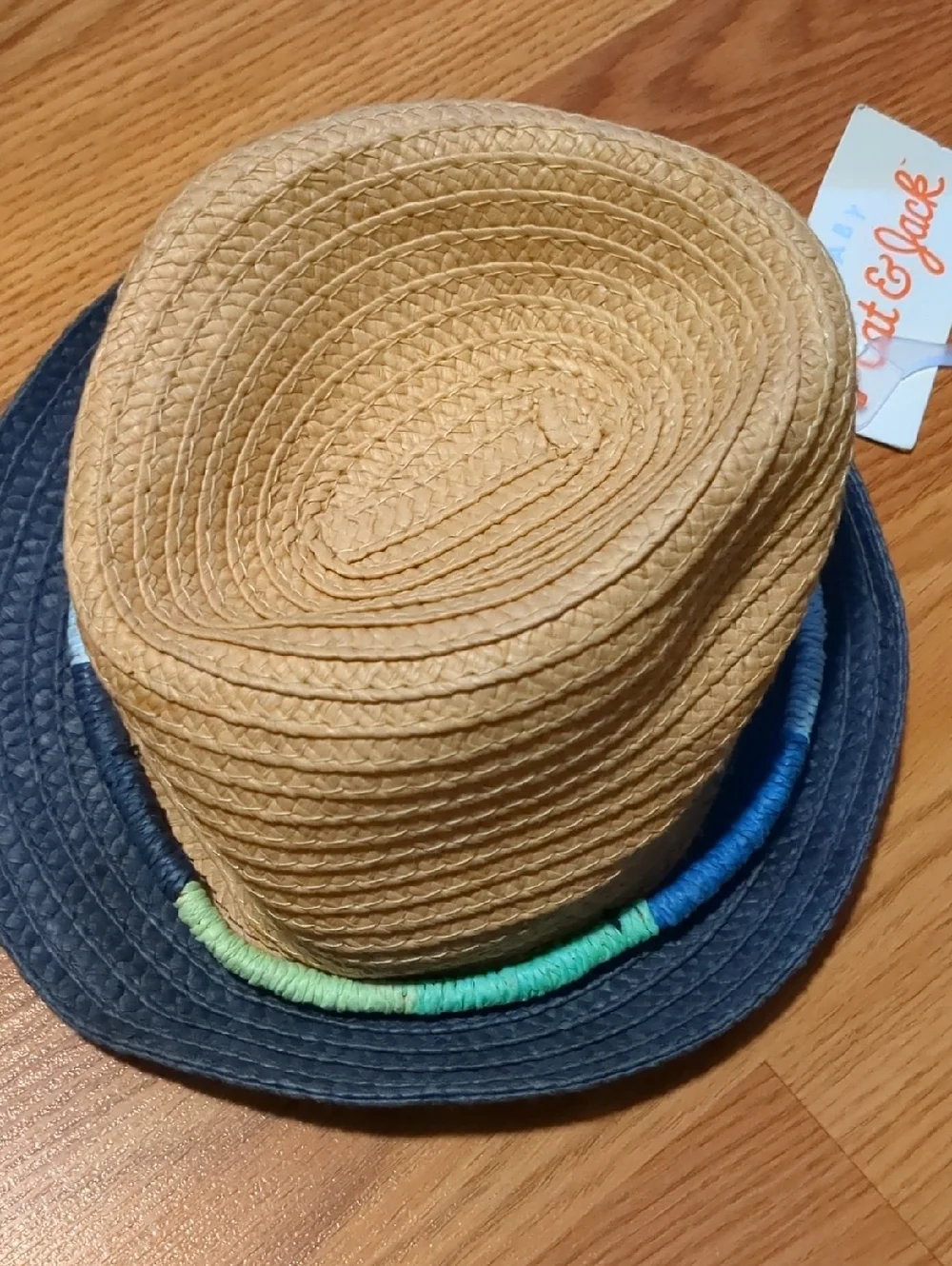 Cat & Jack baby straw fedora hat